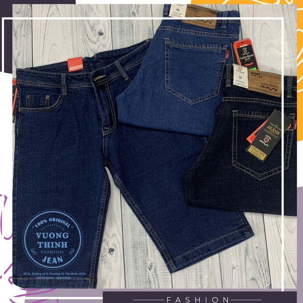 Quần short jean nam ống suông (3 màu: Xanh đen- Xanh nước biển- Xanh nhạt) - Có bigsize- Hình ảnh do shop tự chụp