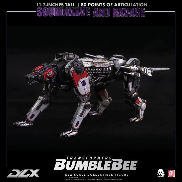 Mô Hình ThreeZero Soundwave and Ravage DLX 11.2-Inch Bumblebee Movie 2018