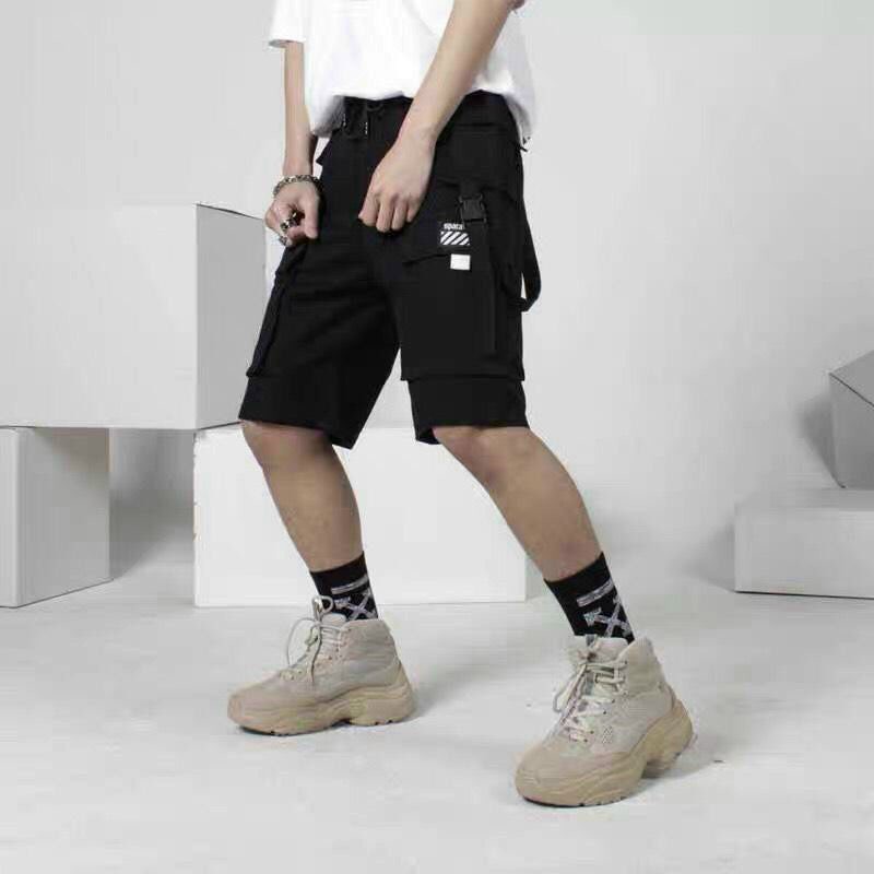 Quần short nam kaki thể thao dáng lửng tập gym cạp chun co giãn mùa hè đẹp mát ống rộng mềm mát, quần đùi đẹp giá rẻ