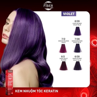 Thuốc Nhuộm Tóc Màu Đen Tím Ánh Xanh Dark Blonde Violet Blue 6.28