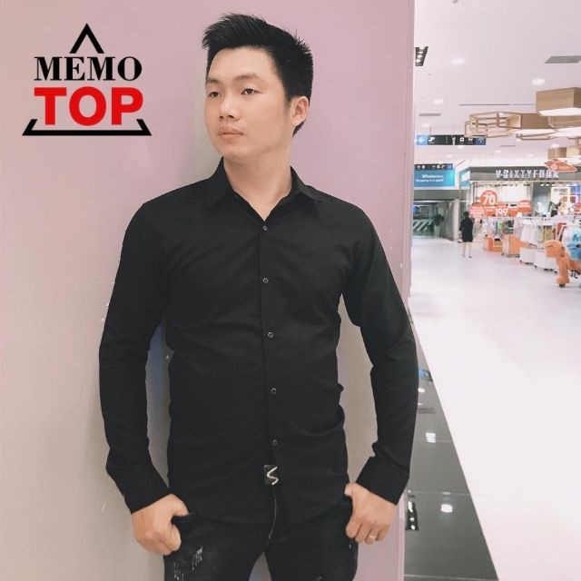 Áo sơ mi dài tay trắng nam size lớn 3XL kiểu form ôm đẹp lụa mát cổ bẻ hàn quốc MEMOTOP MM02