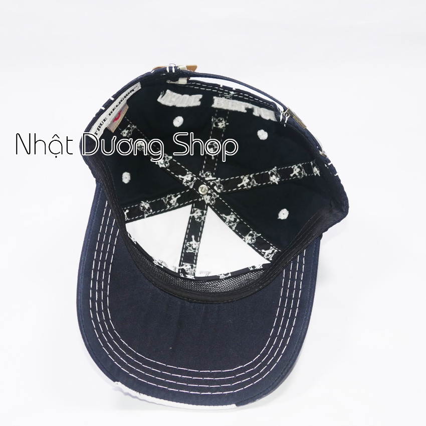 Nón ông địa đàn, mũ ông địa vải Kaki cao cấp bền đẹp, sang trọng, vá da trước mỏ kết True Religion