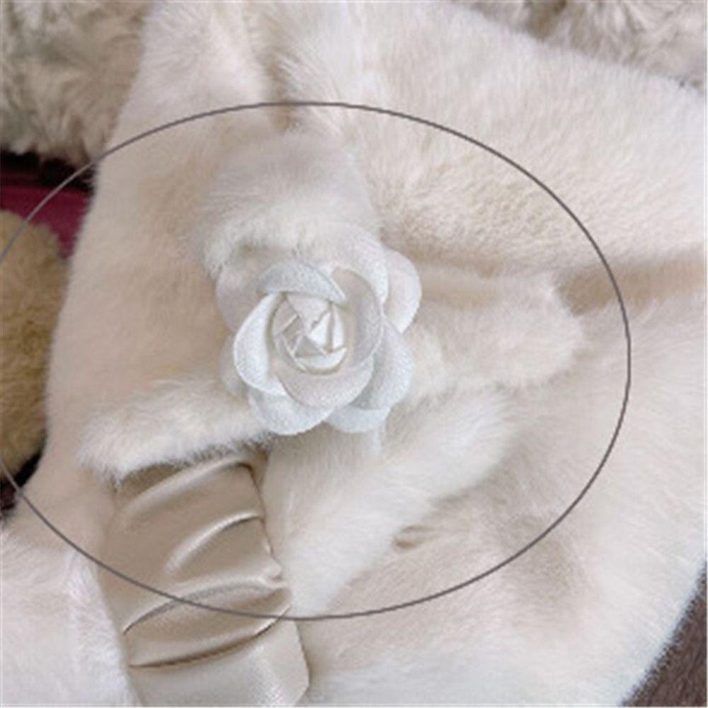 PATH For Women Girls Plush Hair Claw Rose Faux Fur Hair Clip Acrylic Hairpins Hair Accessories Cute Winter Back of Head Clip Barrette Crab Headwear