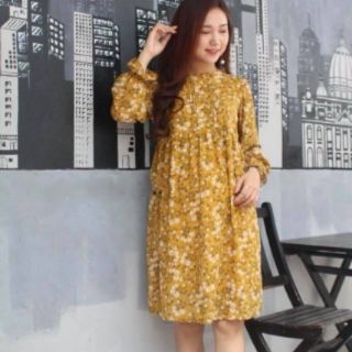 🌼đầm bầu voan hoa nhí