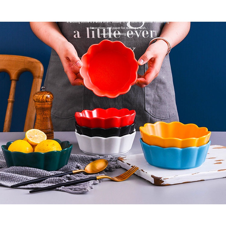 Chén dĩa bát tô gốm sứ hình hoa tông màu pastel cao cấp