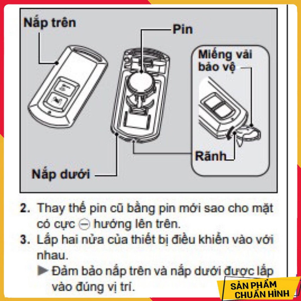 Pin Smartkey Honda Airblade, Vision , SH, SH mode, PCX, Yamaha Honda Chính Hãng Mã CR2032