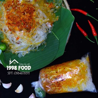 Bánh tráng sợi trộn tôm sa tế