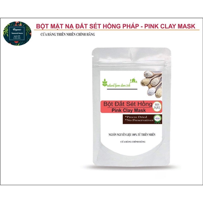 Bột đất sét nhập khẩu Pháp các loại : Đất sét hồng, đất sét xanh - mặt nạ đất sét hữu cơ