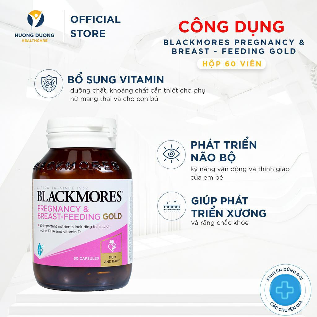 Viên uống Blackmores Pregnancy & Breast - Feeding Gold bổ sung dưỡng chất - 60 viên