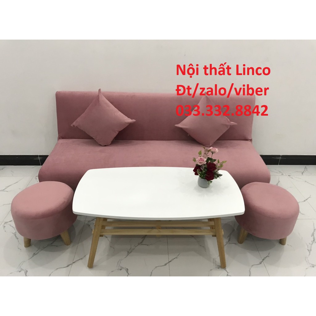 Bộ bàn ghế sofa bed, sofa giường nằm mini nhỏ 1m7 salon giá rẻ phòng khách Nội thất Linco HCM