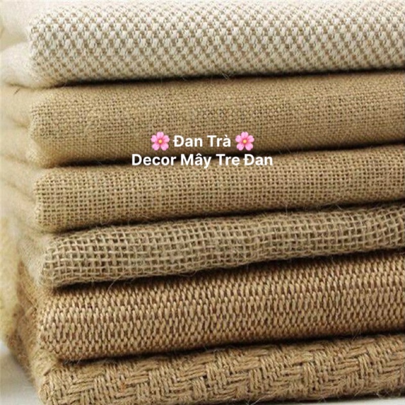 Vải Bố Đay 1m , Decor chụp hình, Khăn Trải Bàn Décor, Đan Trà Décor, Nội Thất Mây Tre Đan