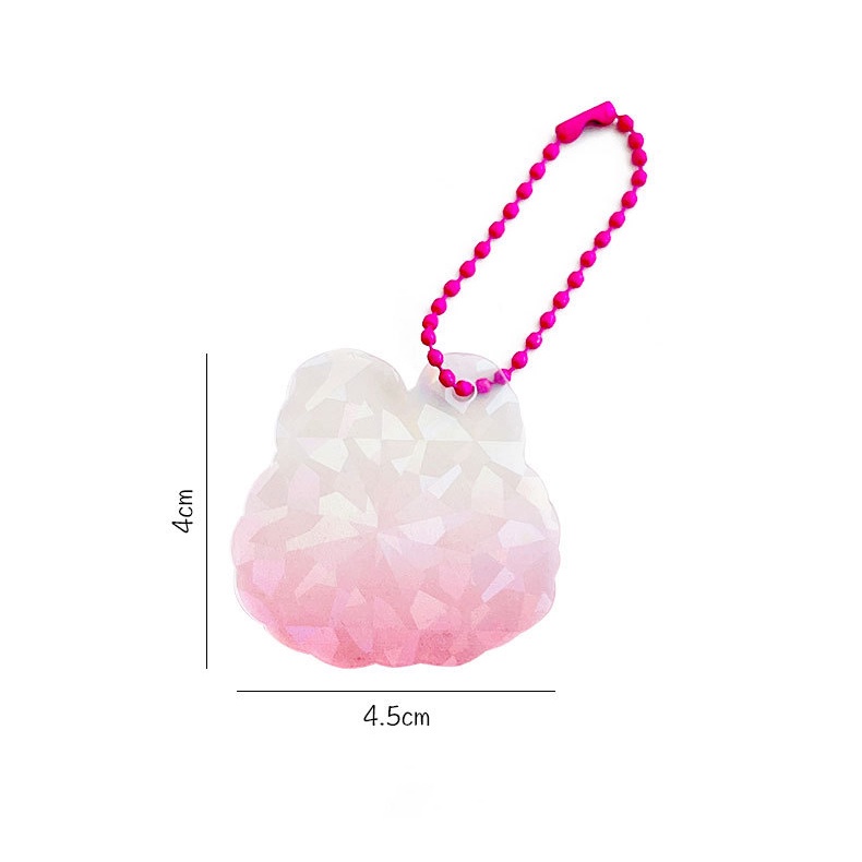 Set 4 Móc Khóa Acrylic Màu Loang Lấp Lánh DIY