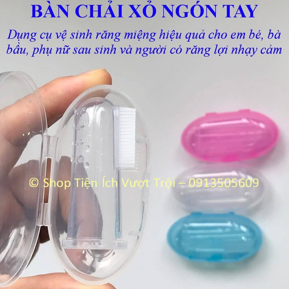 Bàn chải siêu mềm vệ sinh răng miệng em bé, bàn chải ngón tay cho bà bầu, mẹ sau sinh, răng nhạy cảm-Tiện Ích Vượt Trội