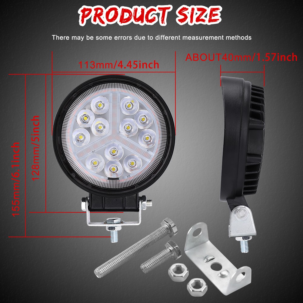 Bộ 2 Đèn Led 48w 4.3 Inch 5d Cho Xe Tải / Tàu Thuyền Lada Atv 4wd 12v 24v 4.9