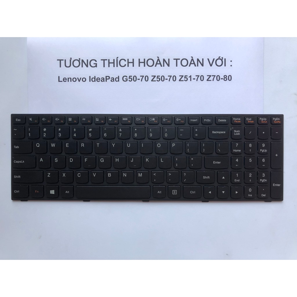 Bàn phím Laptop Lenovo IdeaPad G50-70 Z50-70 Z51-70 Z70-80 HÀNG MỚI-BẢO HÀNH 12 THÁNG TOÀN QUỐC