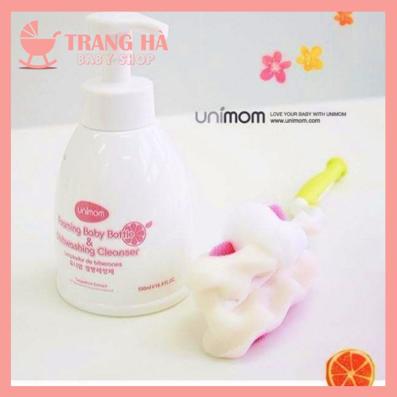 CHÍNH HÃNGCombo Nước Rửa Bình Và Núm Ti Unimom Chính Hãng Hàn Quốc