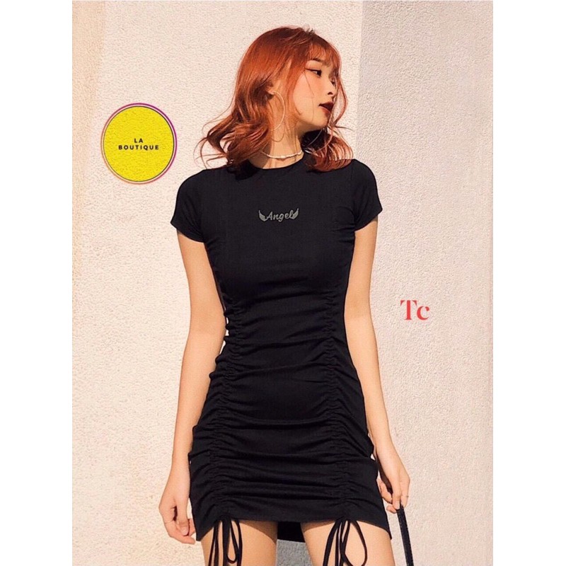 Váy body rút dây 2 bên thêu tim | BigBuy360 - bigbuy360.vn