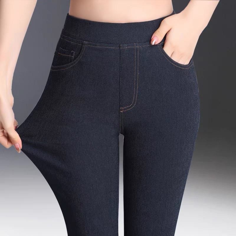 Quần Giả Jean lửng quần giả bò lửng  chất thun dày dặn co giãn 4 chiều,thấm hút mồ hôi cạp cao - [Hàng Cao Cấp] | BigBuy360 - bigbuy360.vn