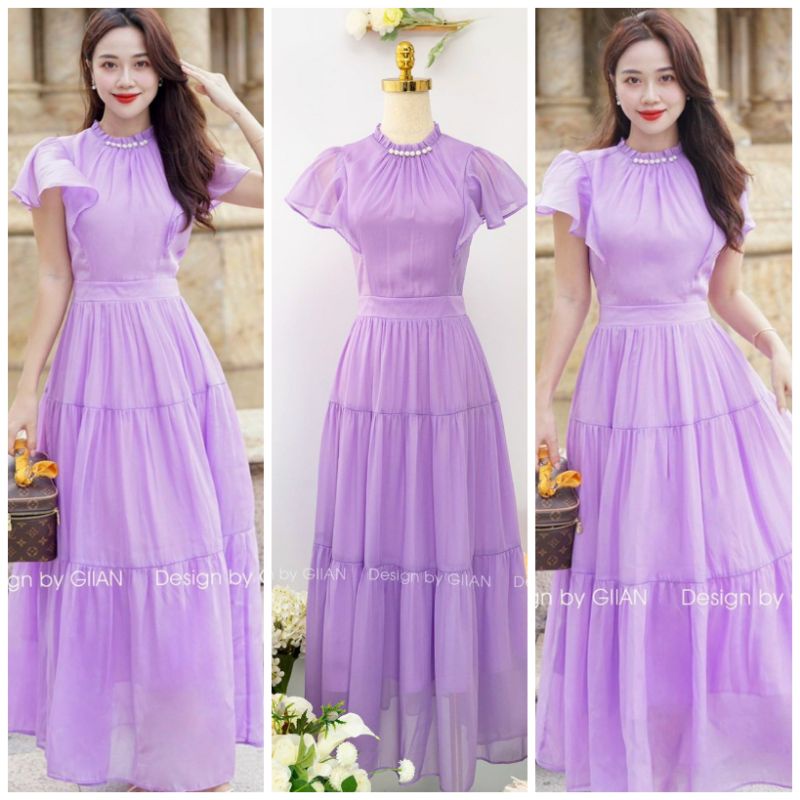 Đầm maxi 2 dây cực xinh voan tơ cao cấp  siêu xinh đi chơi,đi biển  tặng kèm Cột tóc