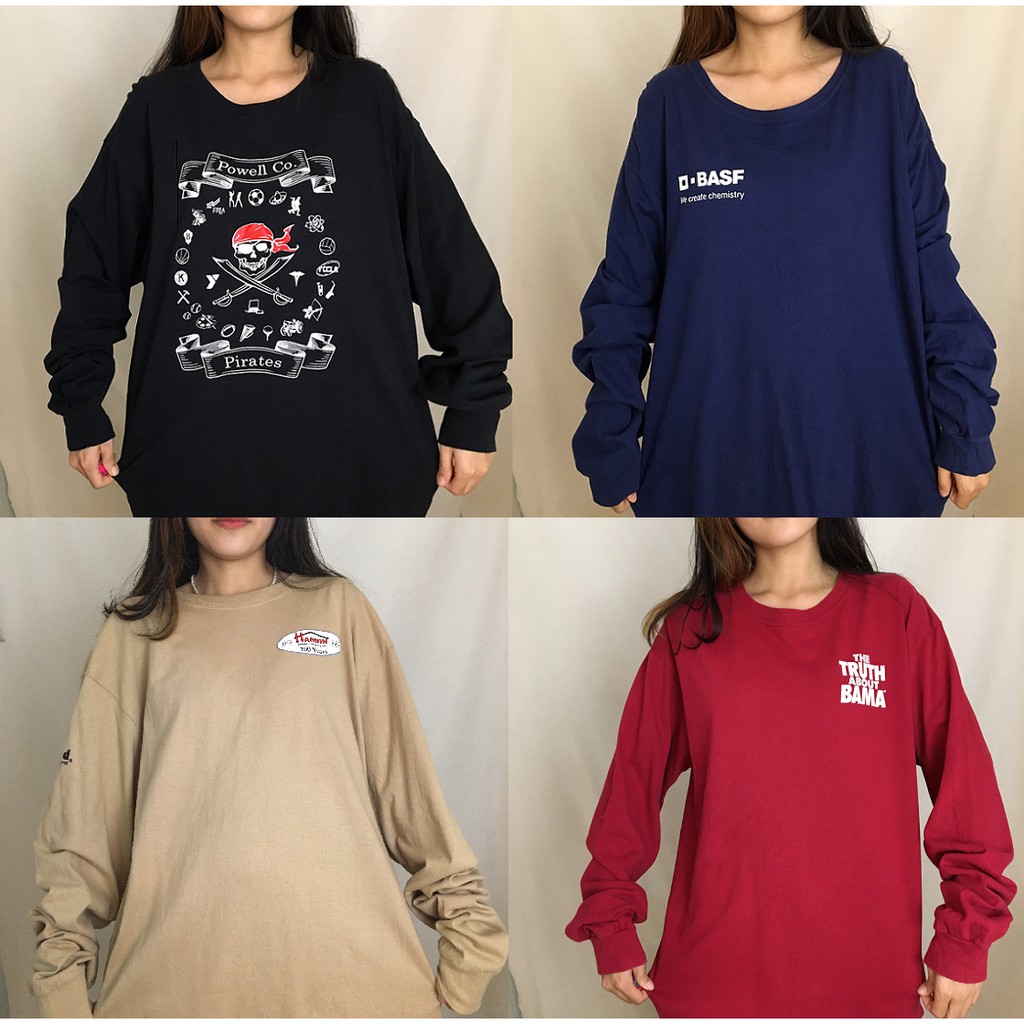 [ẢNH THẬT|20 MẪU] ÁO THUN MỸ TAY DÀI UNISEX 2HAND HÀNG HIỆU