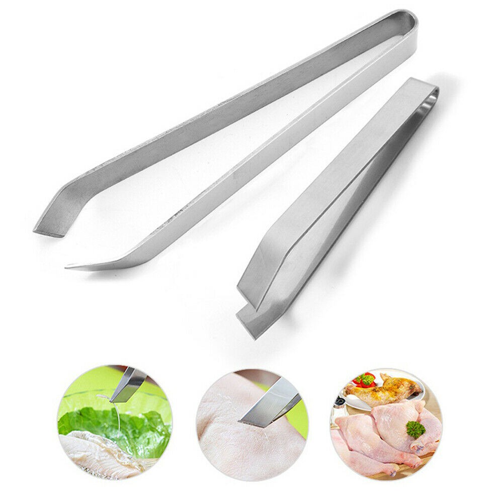💕FAY💕 New Seafood Tool Tweezer Home Remover Pincer Puller Fish Bone Tweezers Kitchen Tool Pick-Up Stainless Steel Chef Useful Tongs Puller