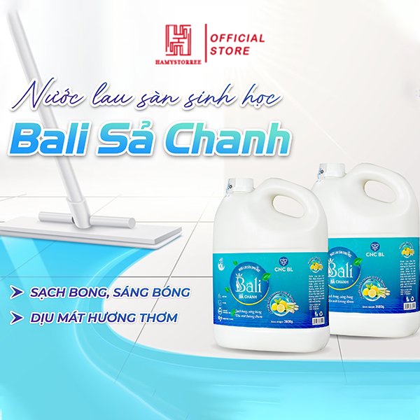 Nước lau sàn sinh học Bali hương Sả Chanh - 3600g