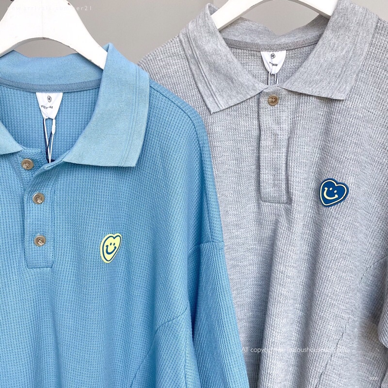 Áo thun unisex, áo polo logo trái tim 6006