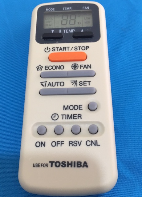 REMOTE ĐIỀU KHIỂN MÁY LẠNH ĐIỀU HOÀ TOSHIBA(vàng,cũ)