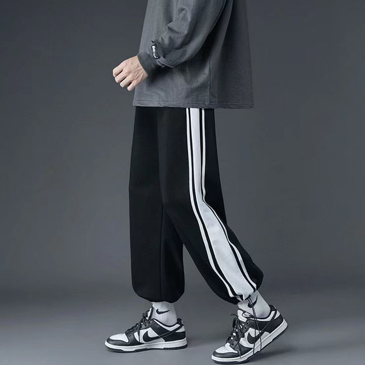 [S-3XL] Quần Thể Thao Ống Rộng Dáng Suông Thời Trang Xu Hướng Đường Phố Mùa Xuân Thu Cho Nam