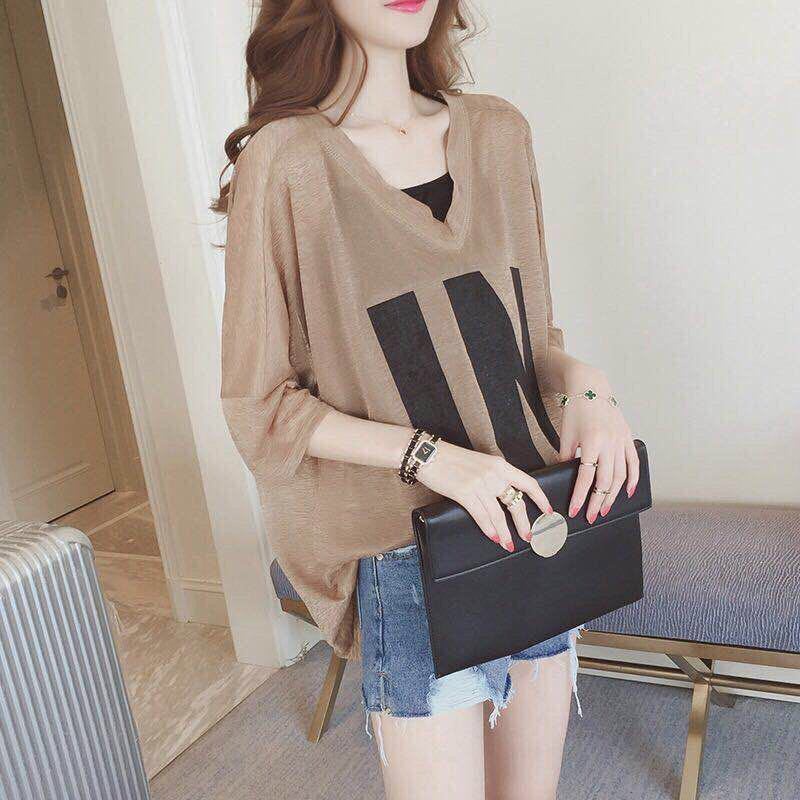 Áo Thun Tay Ngắn Phong Cách Hàn Quốc Hàng Mới Dành Cho Nữ Size Lớn