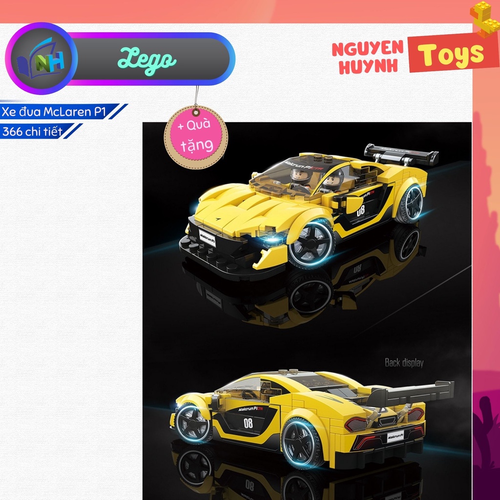 Mô hình lắp ráp Lego chủ đề xe đua McLaren P1 (No.201) - Đồ chơi lắp ráp thông minh, sáng tạo cho bé