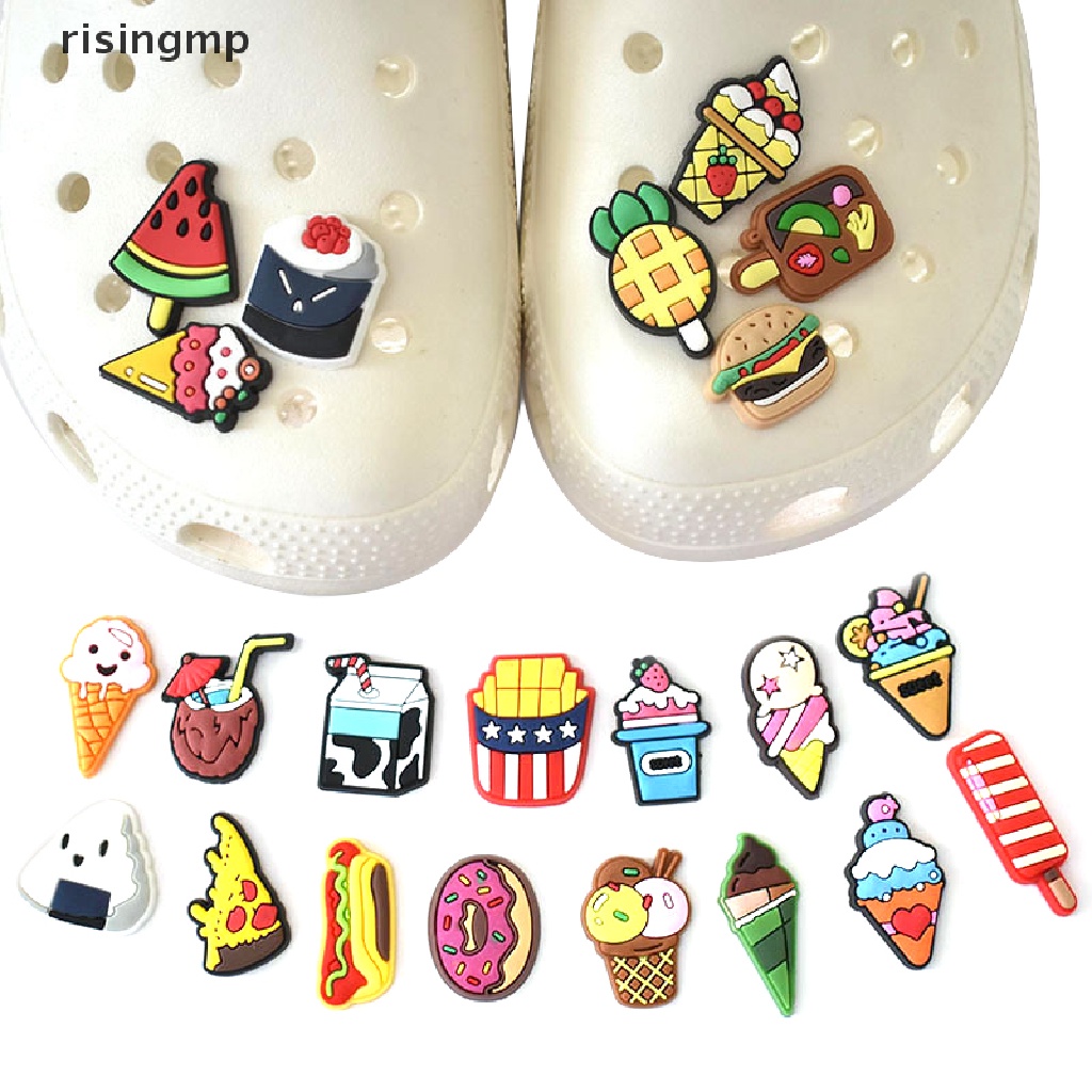 Set 10 Khóa Phụ Kiện Cho Giày / Xăng đan / Thức Ăn / Kem / Pizza Tiện Dụng ♨Nóng Bỏng
