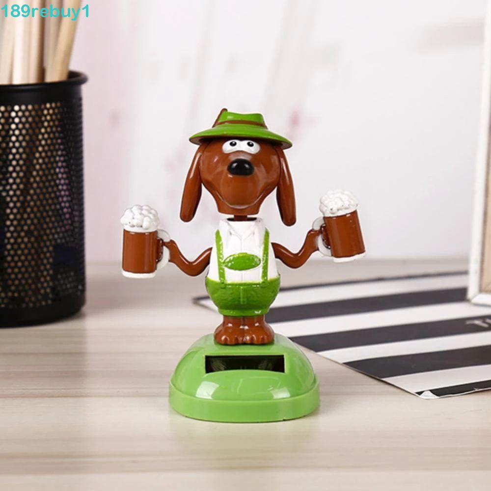 Rebuy1 Búp Bê Nhảy Múa Năng Lượng Mặt Trời Hình Chú Chó Con Nhảy Múa Để Bàn Trang Trí Giáng Sinh / Xe Hơi