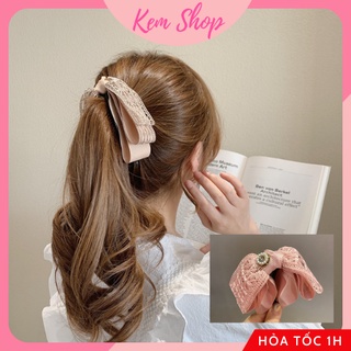 Kẹp tóc nơ tiểu thư dáng dọc cao cấp làm phồng tóc - k118