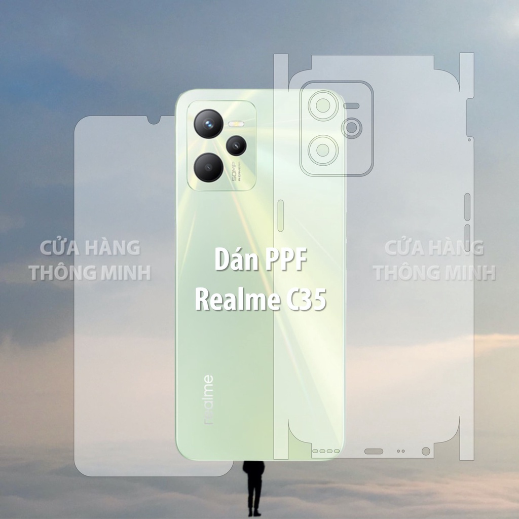 Tấm dán Realme C35 dán PPF mặt trước/dán mặt sau/dán màn hình/dán mặt lưng Full viền chuẩn