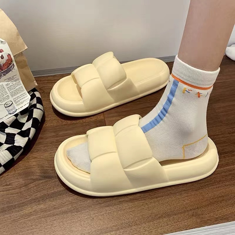 Dép Đi Trong Nhà Đế Dày Khử Mùi Chống Trượt Màu Sắc Đơn Giản Dành Cho Nam Và Nữ