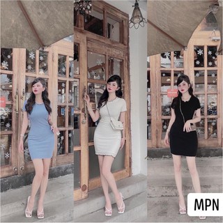 [ COMBO MUA 3 LOẠI FREESHIP ] Đầm body cuốn biên cổ Chang Chang