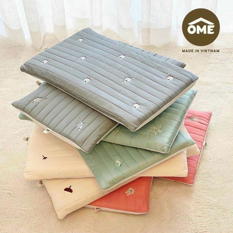 [OME] Gối cao su non vỏ trần bông cao cấp cho bé