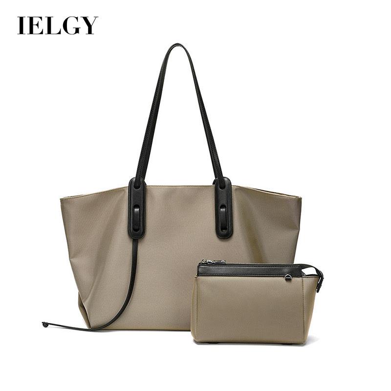 Túi tote cầm tay sức chứa lớn bằng vải oxford đơn giản Ielgy cho nữ