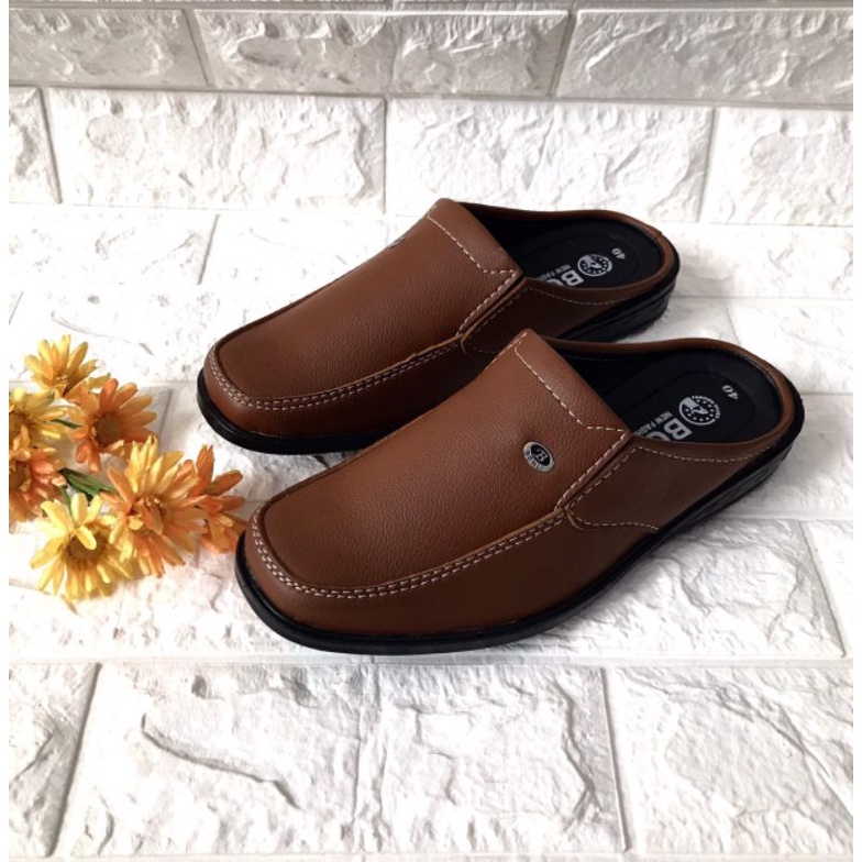 Dép bít mũi nam da mềm..màu vàng bò..sang trọng lịch lãm, mã SP14