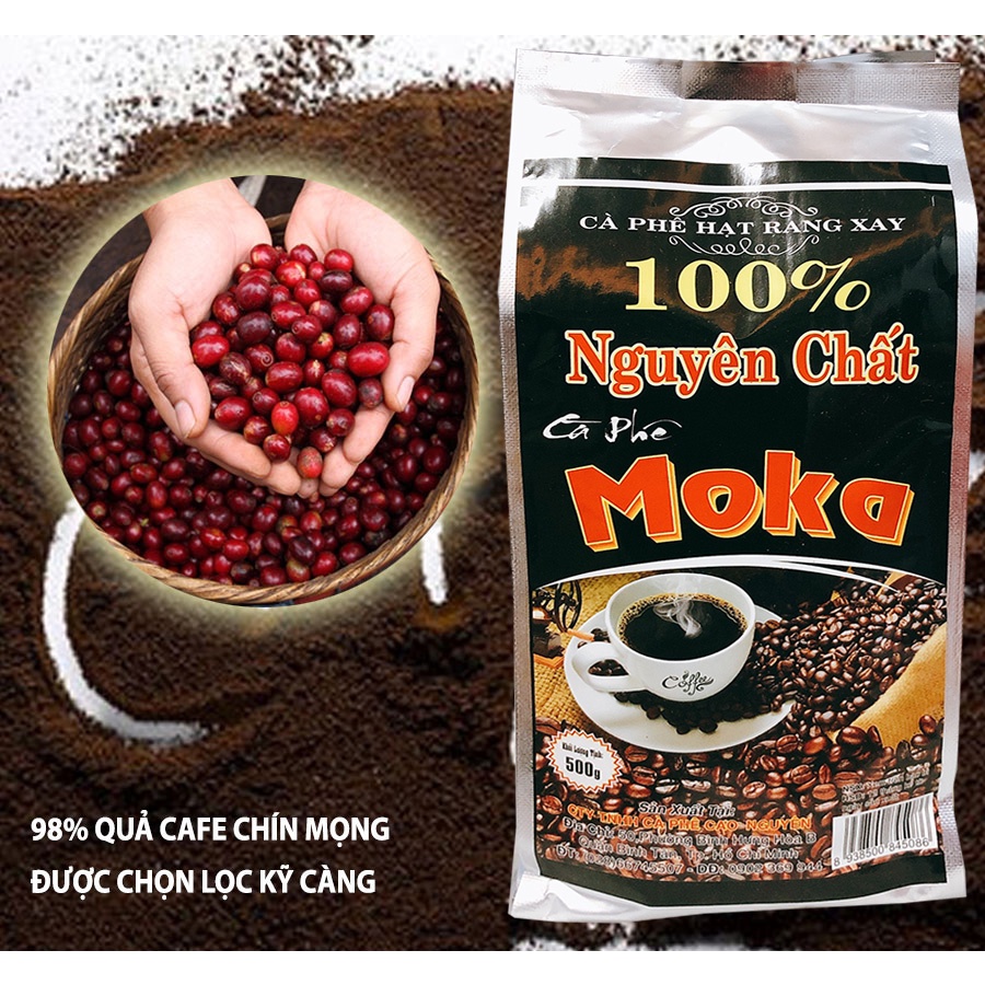 Combo 02 Bịch Cà phê Moka Nguyên Chất Pha Phin truyền thống Công ty Cà Phê Cao Nguyên.