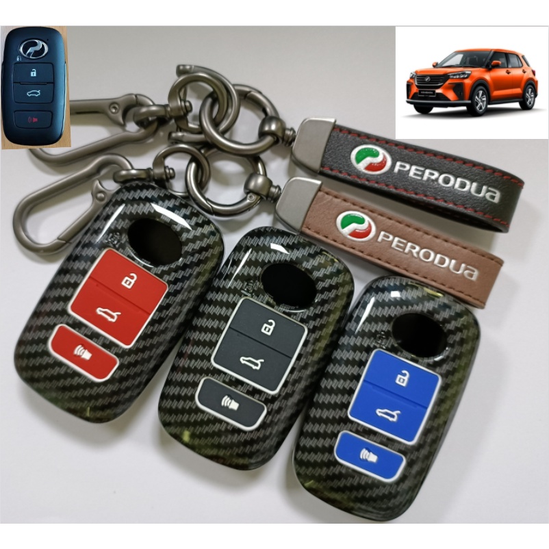 Vỏ Bảo Vệ Chìa Khóa Điều Khiển Từ Xa Bằng Sợi Carbon Cho Xe Hơi Toyota Veloz Raize Avanza2022