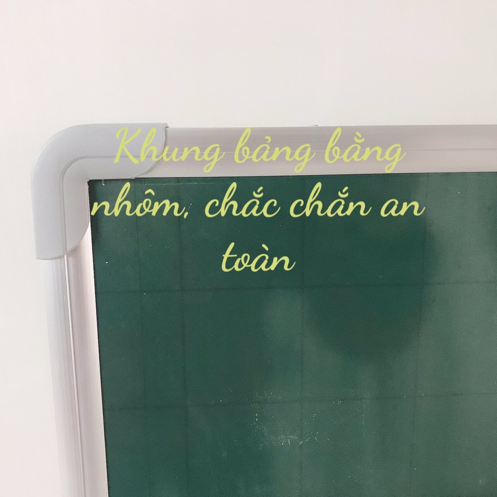 Bảng xanh viết phấn, chống lóa, chống mỏi mắt, KT:1mx1m2 [ Tặng kèm 1 hộp phấn, 1 bông lau và 6 viên nam châm ]