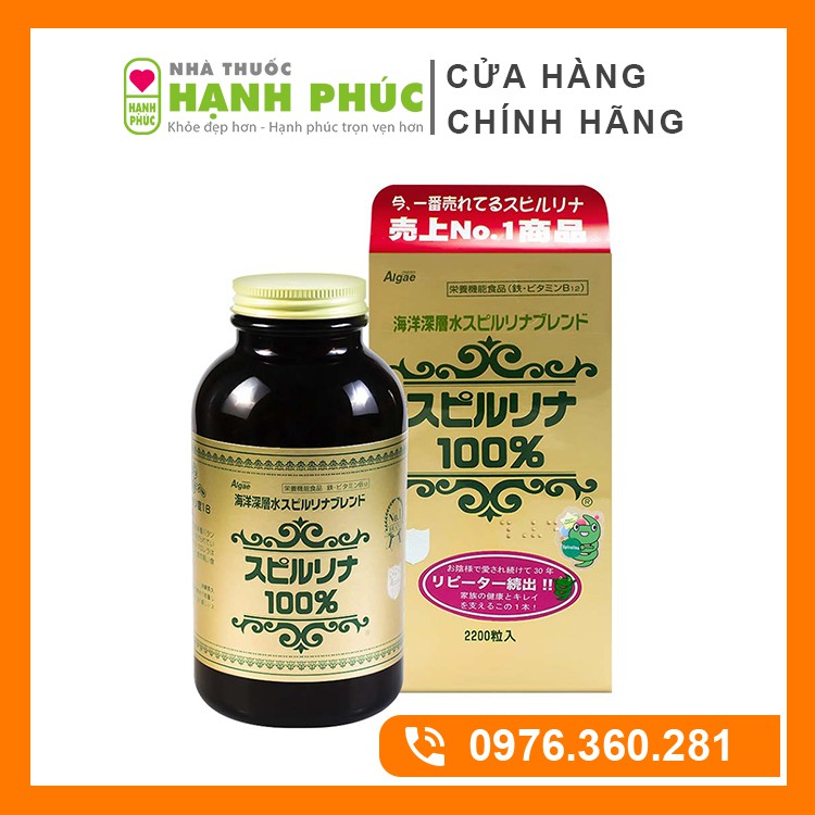 Tảo Nhật Vàng 2200 Viên Spirulina - Bổ Sung Dinh Dưỡng Từ Thiên Nhiên