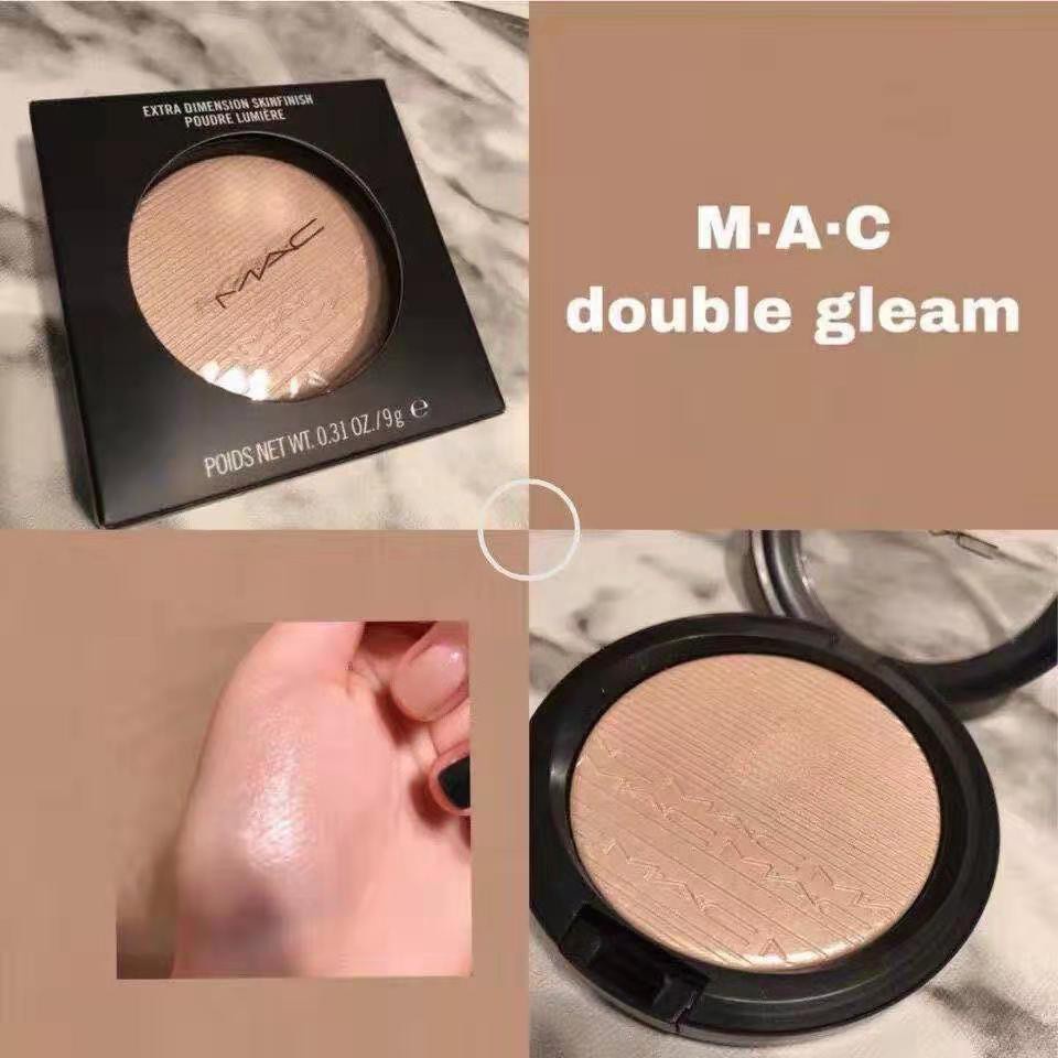 Phấn bắt sáng Mac Extra Dimension Skinfinish màu Double-Gleam, Phấn phủ bột Chanel_Highlight Mac Full Size Chính Hãng