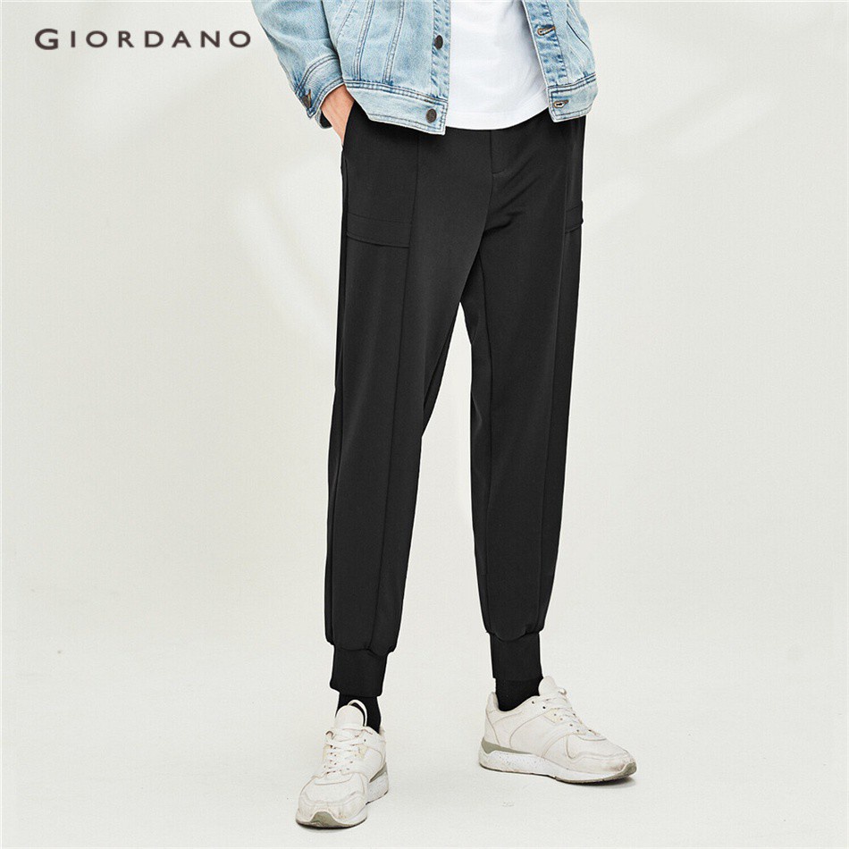 GIORDANO MEN Wrinkle-free elastic waistband banded cuffs pants 01110113