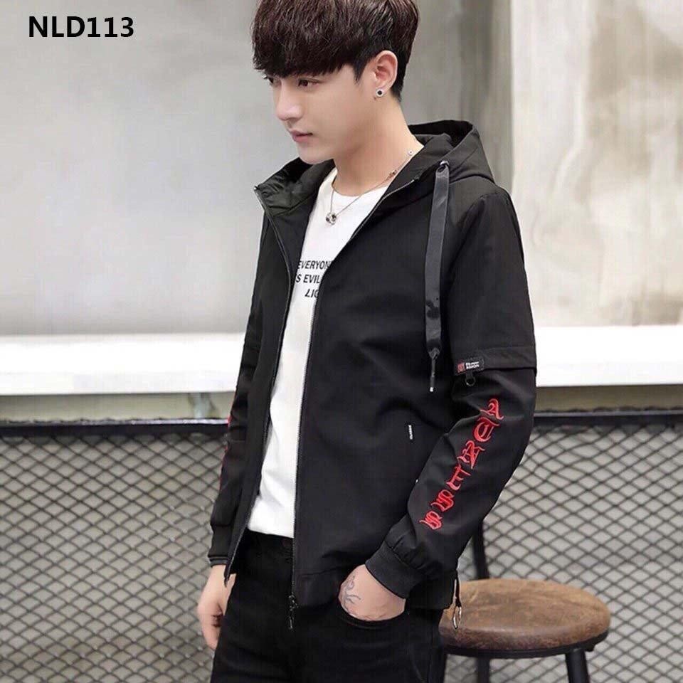 Áo khoác nam dù 2 lớp hoodie mẫu đẹp 2018