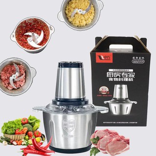 Máy Xay Thịt Cá Rau Củ Hoa Quả Gia Đình Cối Inox 4 Lưỡi Đa Năng Đẹp Giá Gốc Sỉ Rẻ -HÀNG ĐẸP