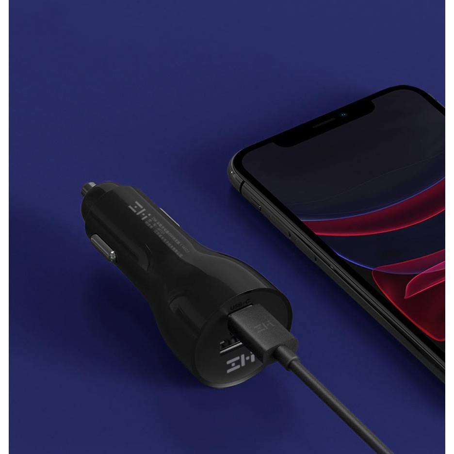 Tẩu sạc / Củ Sạc nhanh ô tô 45W ZMI AP721 2 cổng USB 1A1C cao cấp chính hãng [TIME_MART]