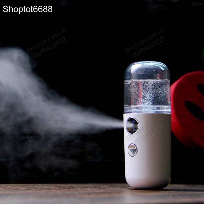 MÁY PHUN SƯƠNG TẠO ẨM, XÔNG HƠI NANO MINI CẦM TAY, SỬ DỤNG PIN SẠC GẮN BÊN TRONG HZC-V1 (Kho hàng Hà nội)